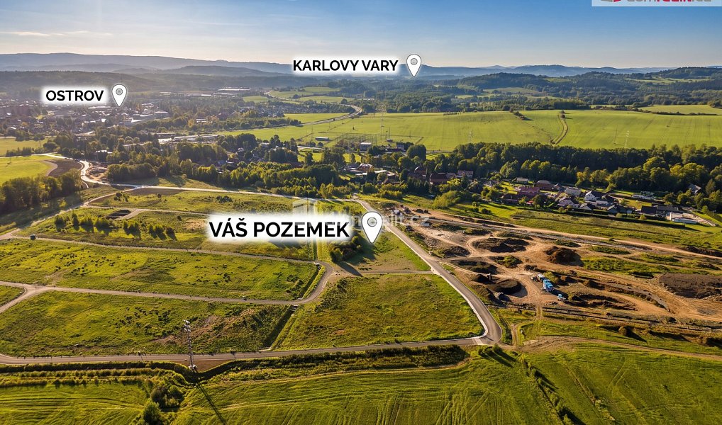 Prodej stavebního pozemku 550 m², Ostrov – náhled fotky 7