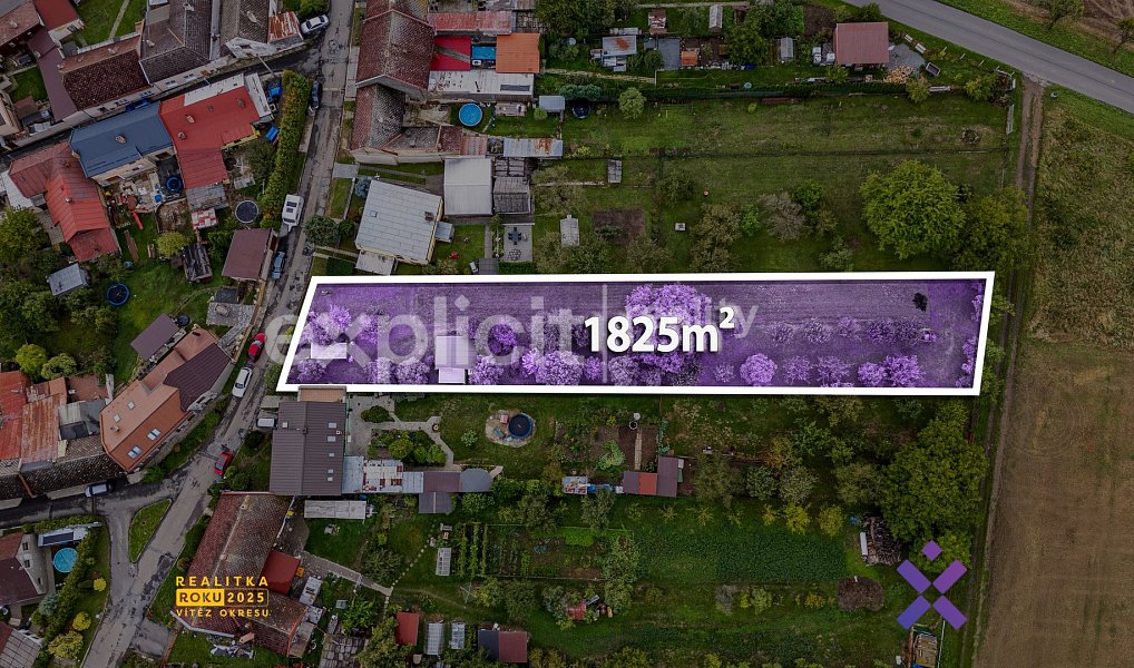 Prodej stavebního pozemku 1 825 m², Roštění – náhled fotky 9