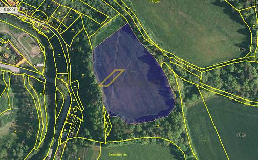 Prodej pole 15 428 m², Kájov - Staré Dobrkovice, okres Český Krumlov