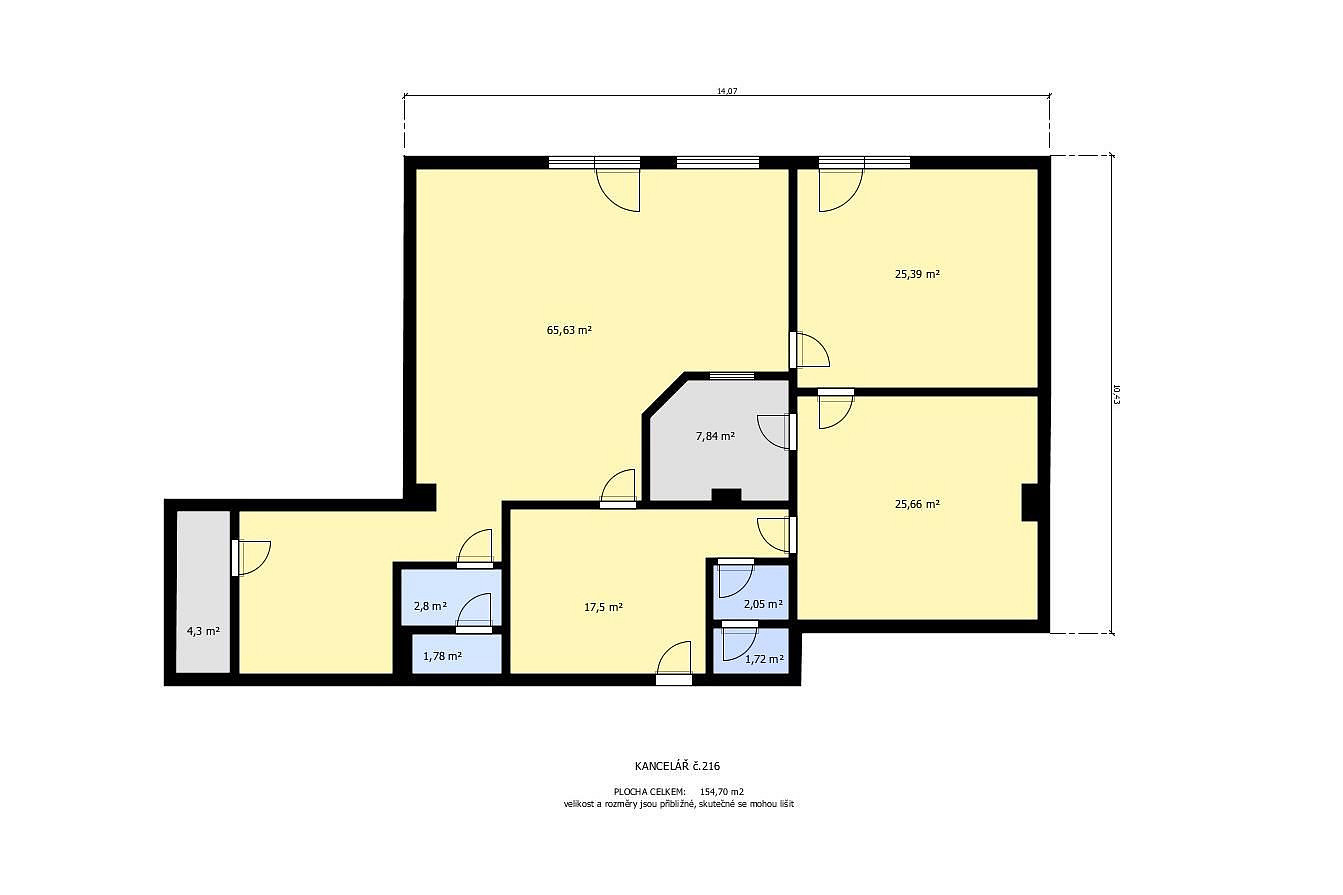 Pronájem kanceláře 155 m² – fotografie 2