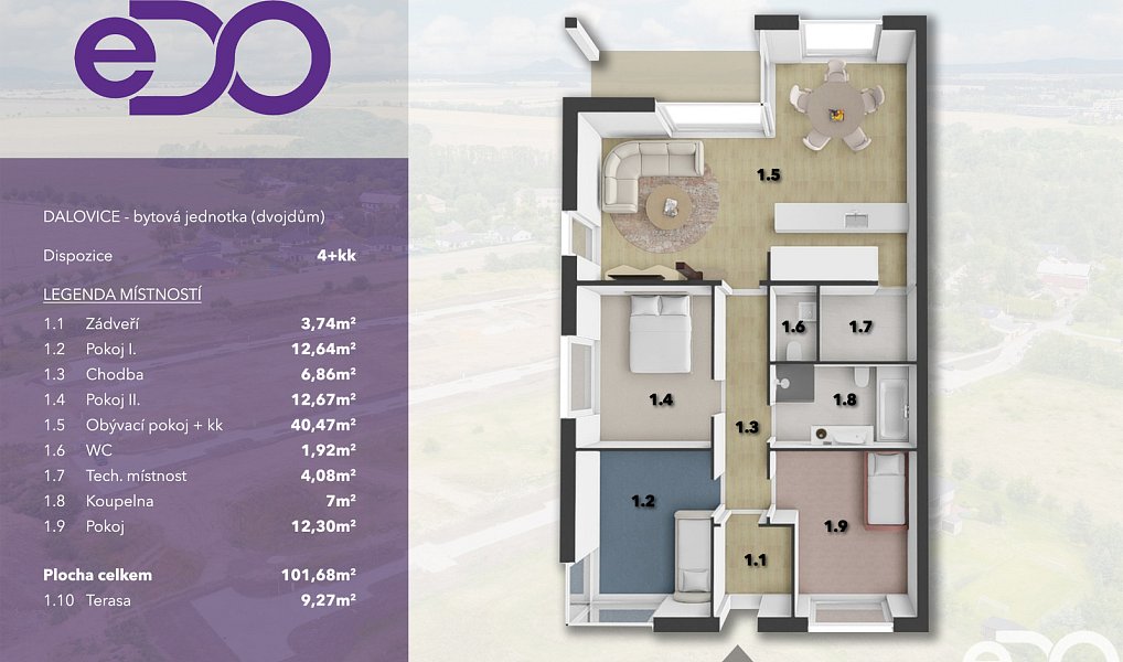 Prodej domu 102 m² s pozemkem 604 m², Dalovice – náhled fotky 5