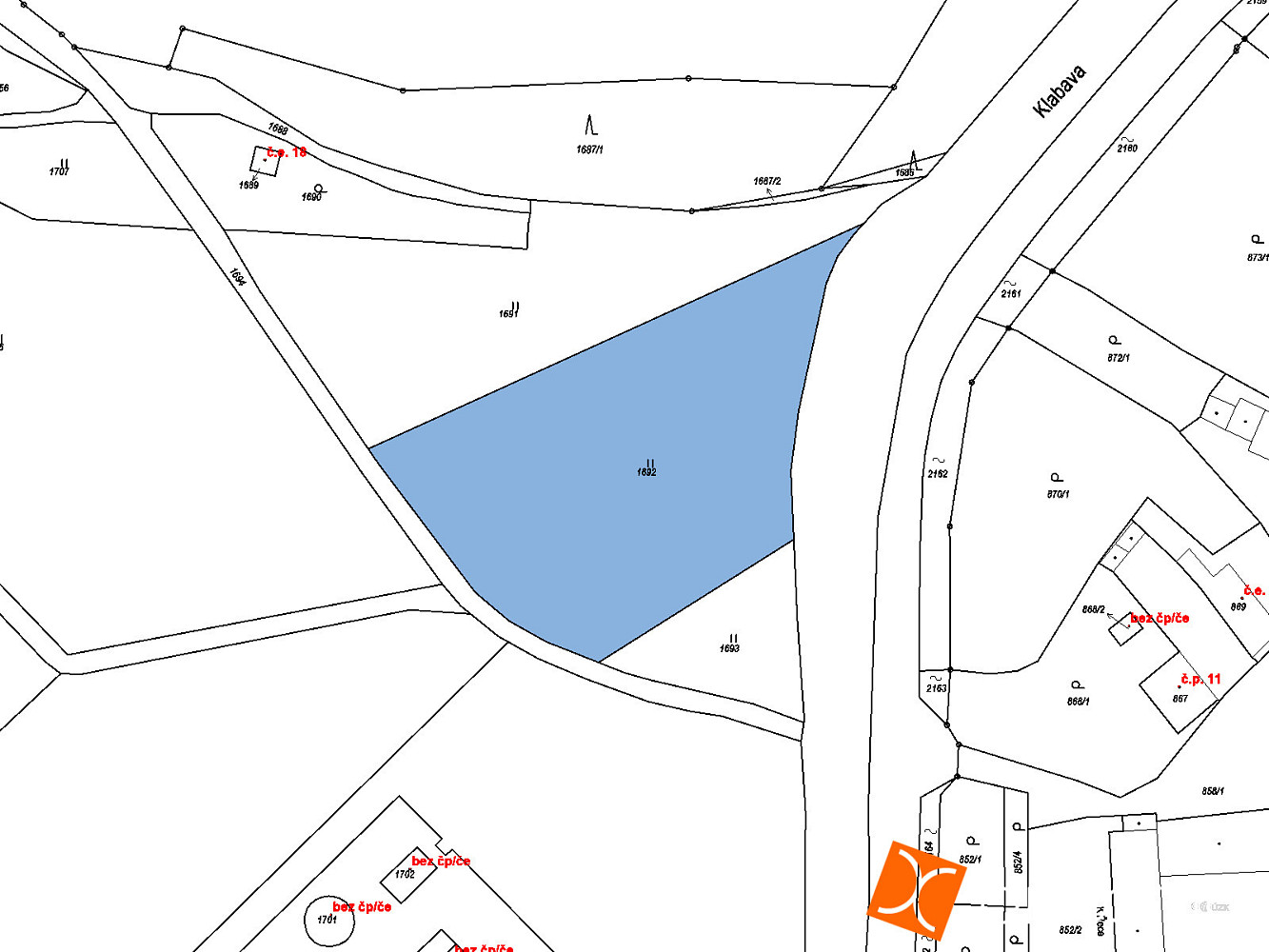 Prodej pozemku 2 412 m² – fotografie 2