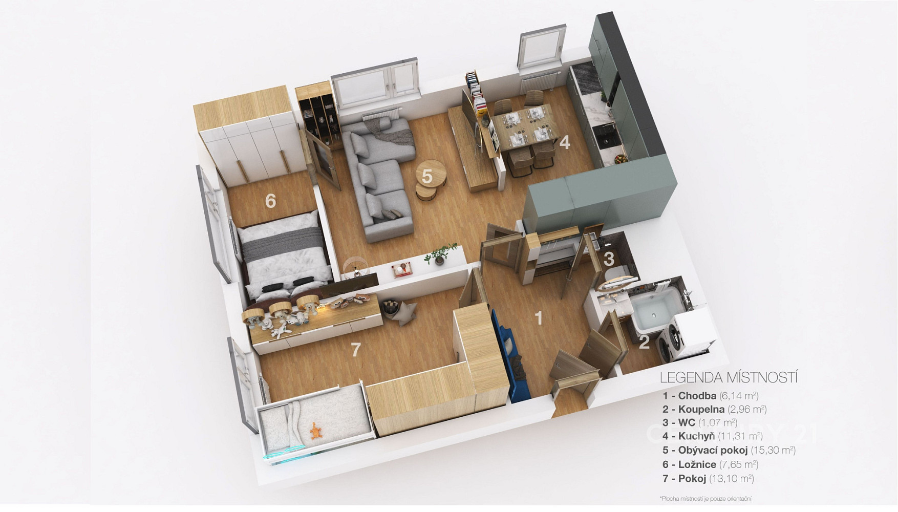 Prodej bytu 3+1 58 m² — photo 2