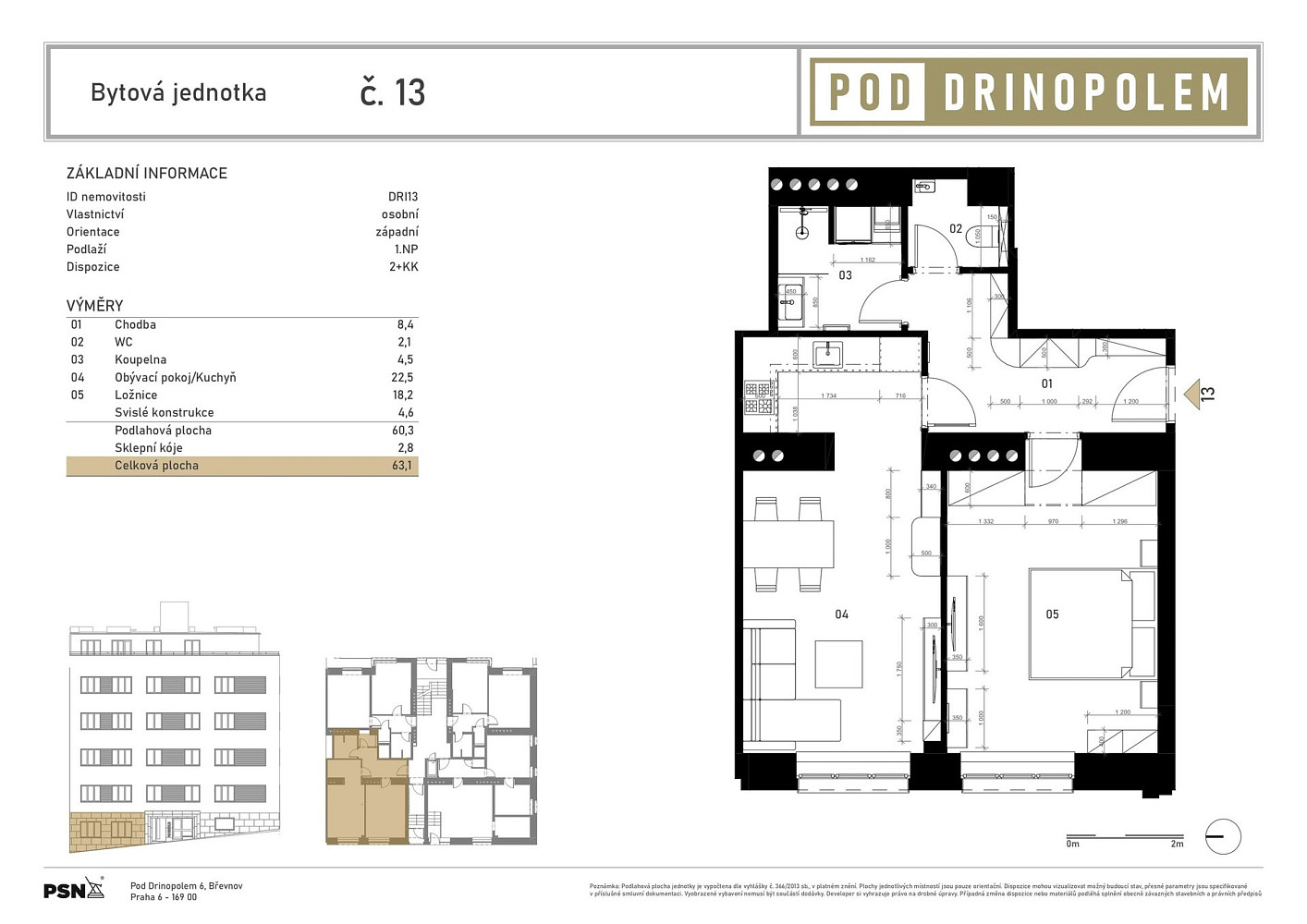 Prodej bytu 2+kk 56 m² – fotografie 2