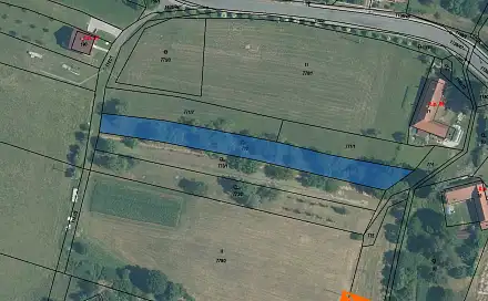 Prodej zahrady 591 m², Podolí, okres Vsetín