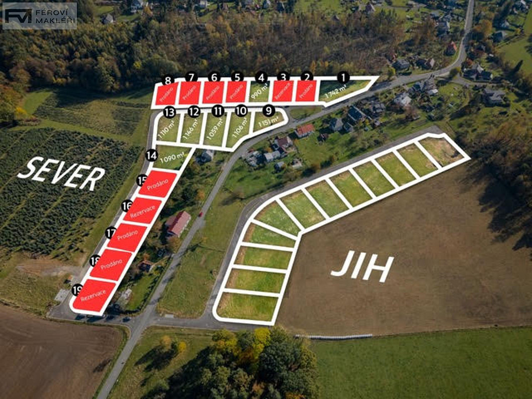 Prodej stavebního pozemku 1 742 m², Frýdek-Místek