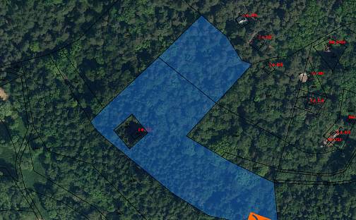 Prodej lesa 11 405 m², Rovensko pod Troskami, okres Semily