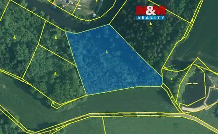 Prodej lesa 9 271 m², Římov - Branišovice, okres České Budějovice