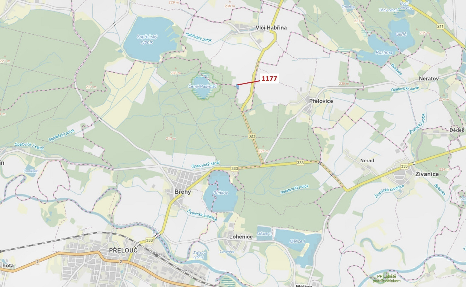 Dražba lesa 4 658 m²