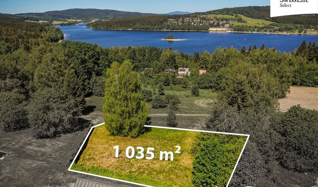 Prodej stavebního pozemku 1 035 m², Lipno nad Vltavou – fotka 1 z 10