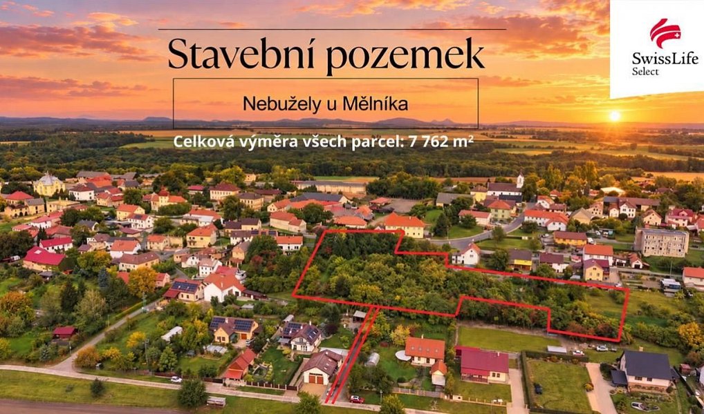 Prodej pozemku, 7762 m², Mělník, Nebužely
