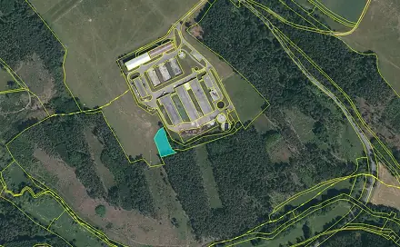 Dražba pozemku 3 741 m², Ošelín