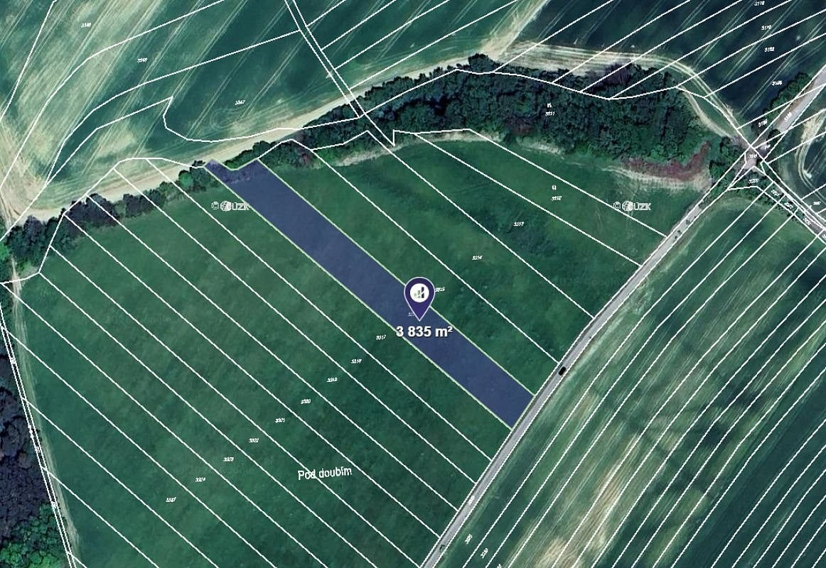Prodej pole 3 835 m², Velký Újezd