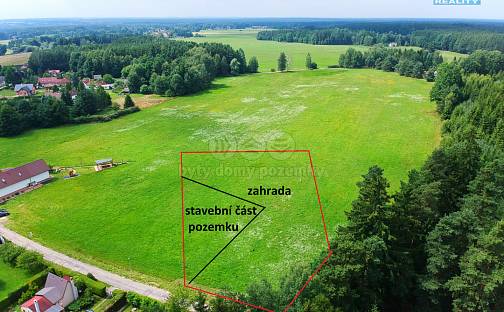 Prodej stavebního pozemku 4 883 m², Suchdol nad Lužnicí - Klikov, okres Jindřichův Hradec