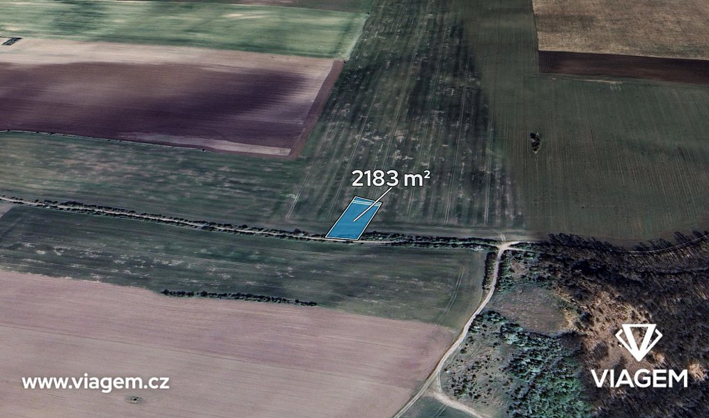 Prodej pole 727 m², Jeviněves – fotka 1 z 5