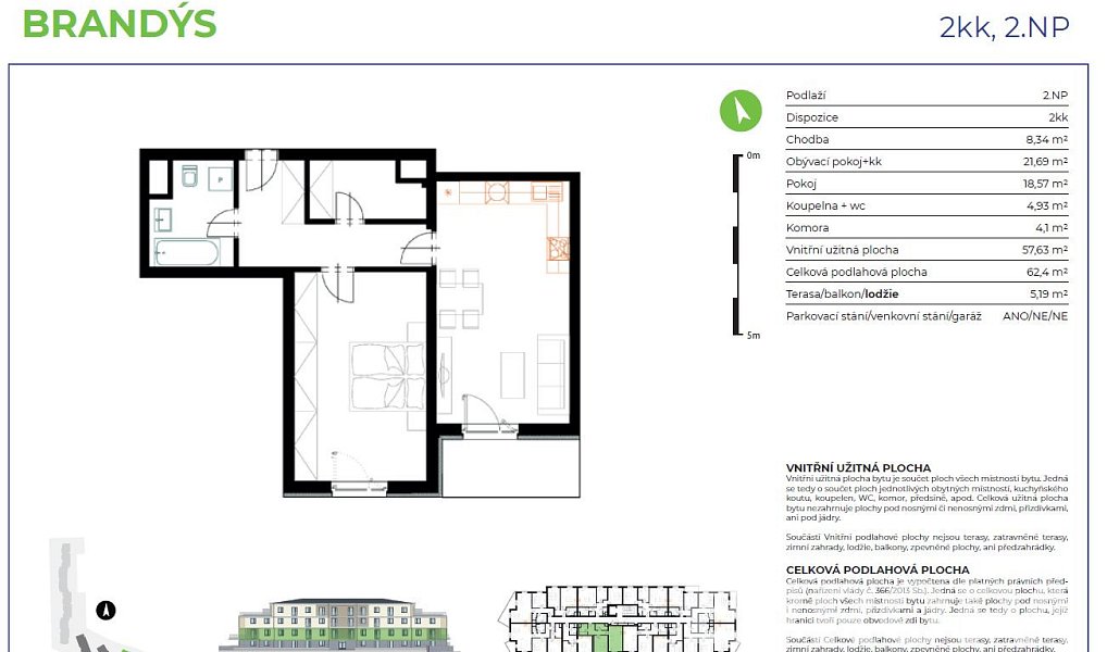 Pronájem bytu 2+kk 63 m², Brandýs nad Labem-Stará Boleslav – náhled fotky 4
