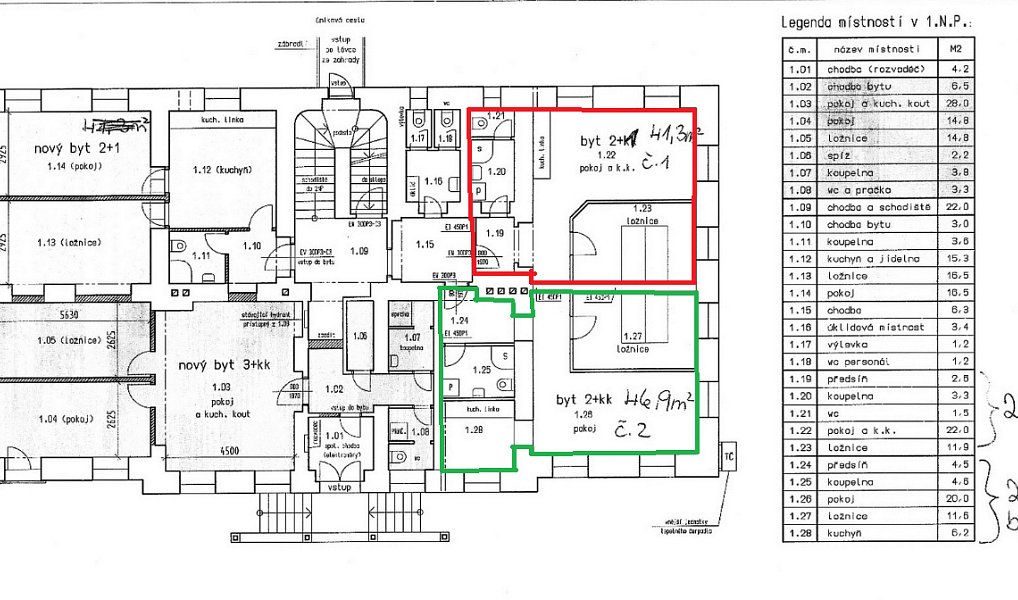 Pronájem bytu 2+kk 54 m², Peruc – náhled fotky 15