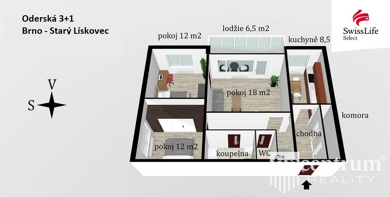 Pronájem bytu 3+1 72 m² – fotografie 5