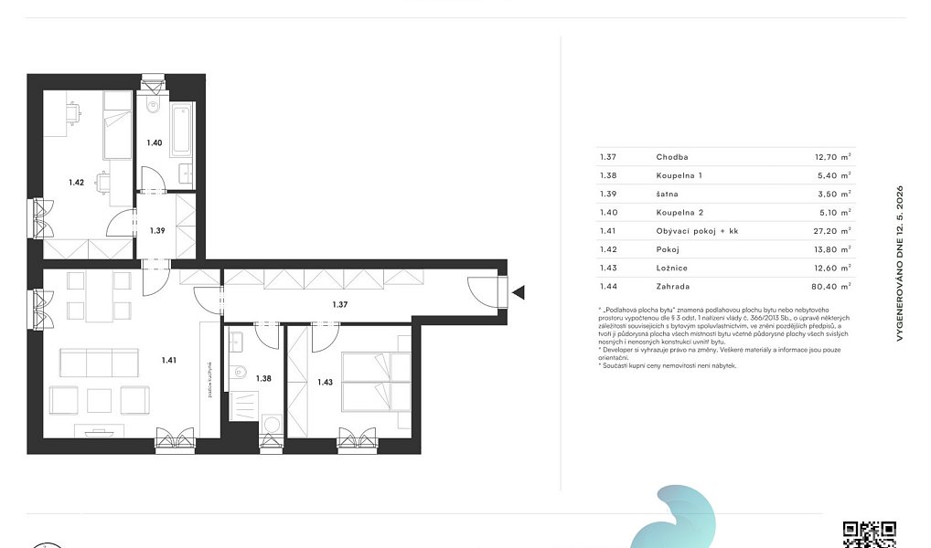 Prodej bytu 3+kk 85 m², České Budějovice – náhled fotky 5