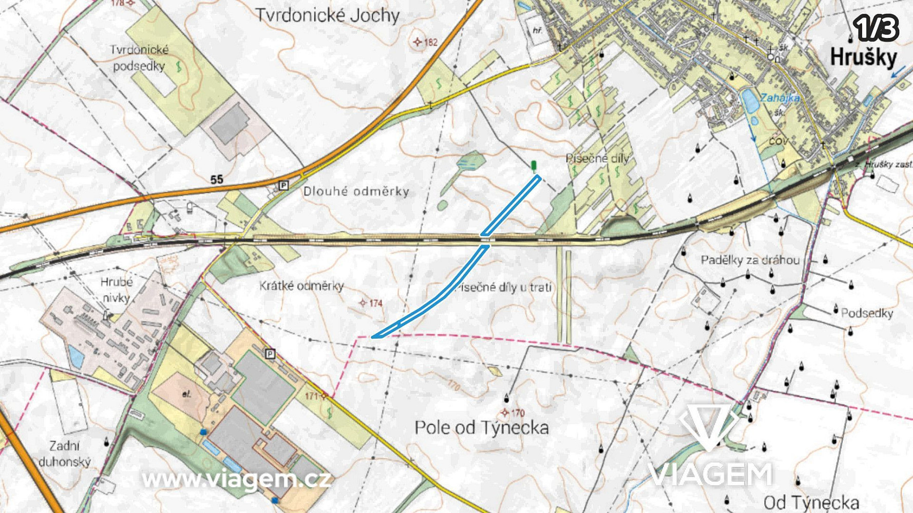 Prodej pole 1 126 m²