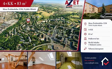 Prodej bytu 4+kk 83 m², Maxe Švabinského, Frýdek-Místek - Frýdek