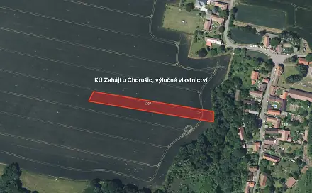 Prodej pole 17 218 m², Chorušice, okres Mělník