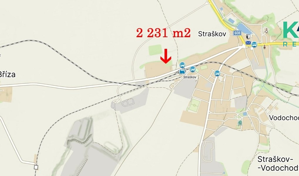 Prodej lesa 1 115 m², Straškov-Vodochody – náhled fotky 4