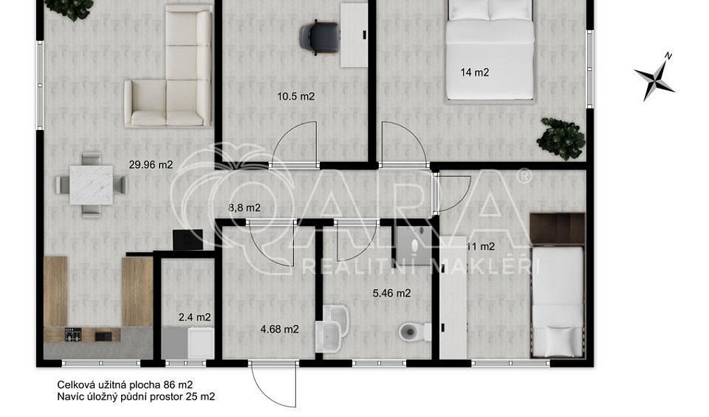 Prodej domu 111 m² s pozemkem 707 m², Vojkovice – náhled fotky 25