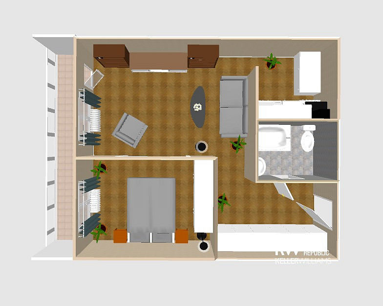 Pronájem bytu 2+kk 44 m² – fotografie 4