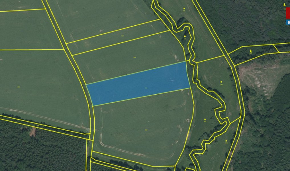 Prodej pole 7 484 m², Borovany – náhled fotky 3