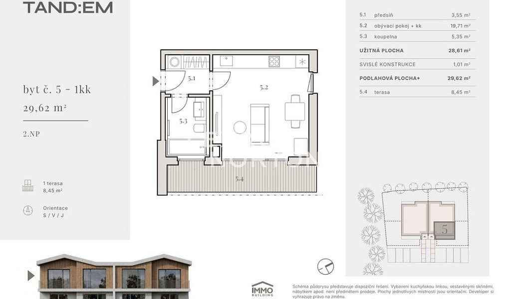 Prodej bytu 1+kk 29 m², Horoměřice – náhled fotky 5