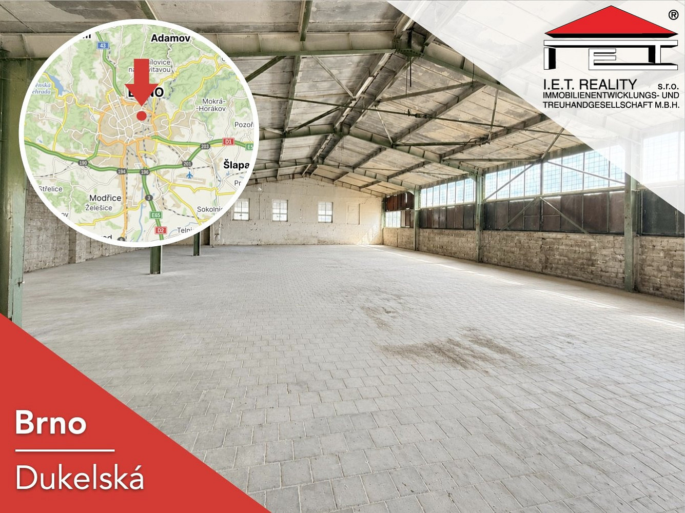 Pronájem skladovacích prostor 554 m²