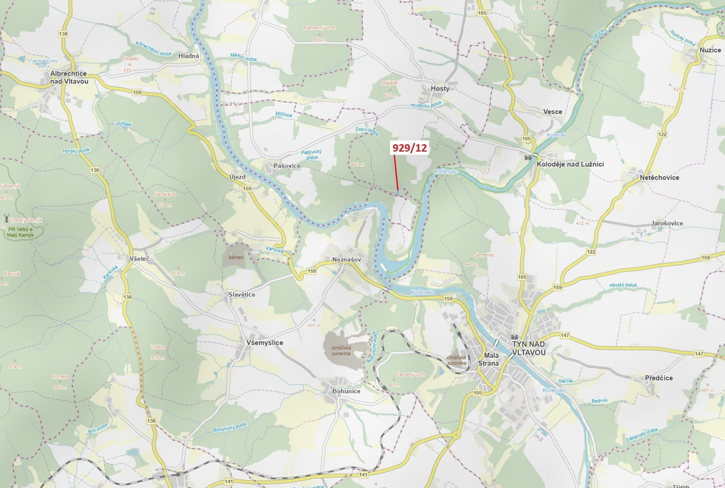 Dražba lesa 1 517 m²