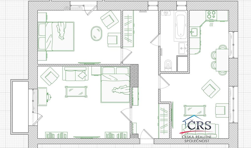 Prodej bytu 3+1 66 m², Praha – náhled fotky 2
