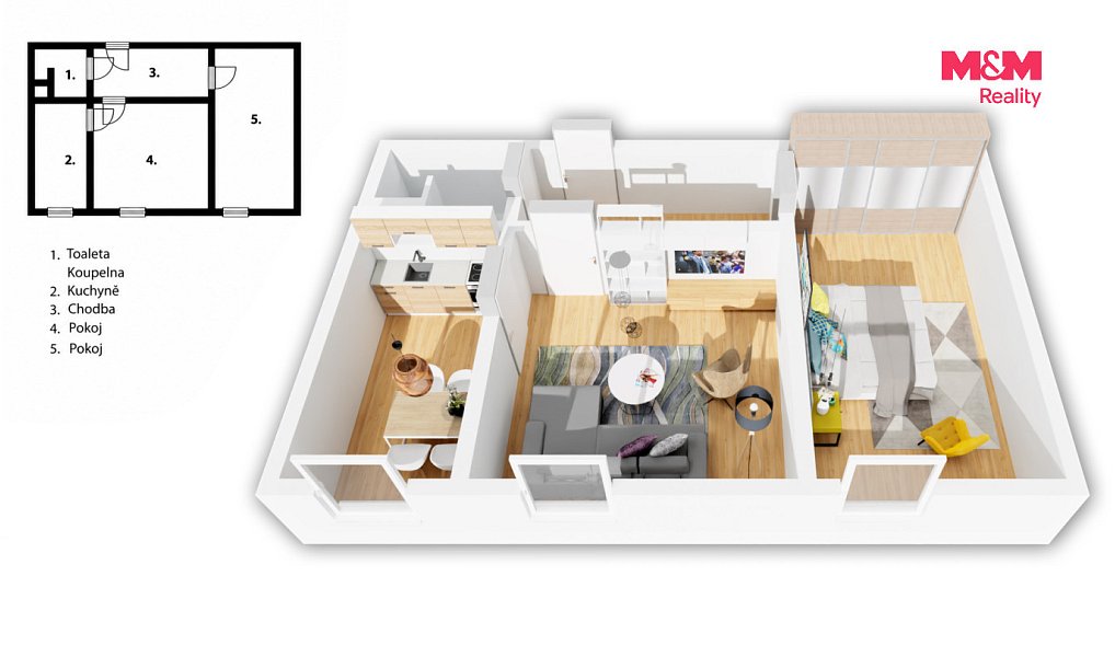 Prodej bytu 2+1 44 m², Olomouc – náhled fotky 4