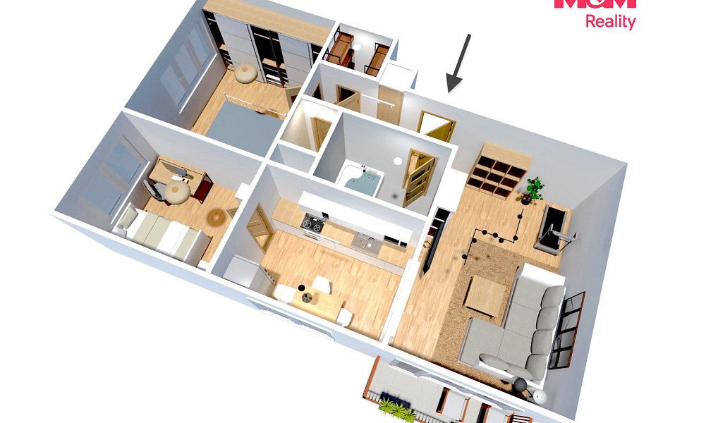 Prodej bytu 3+1 63 m², Vimperk – náhled fotky 21