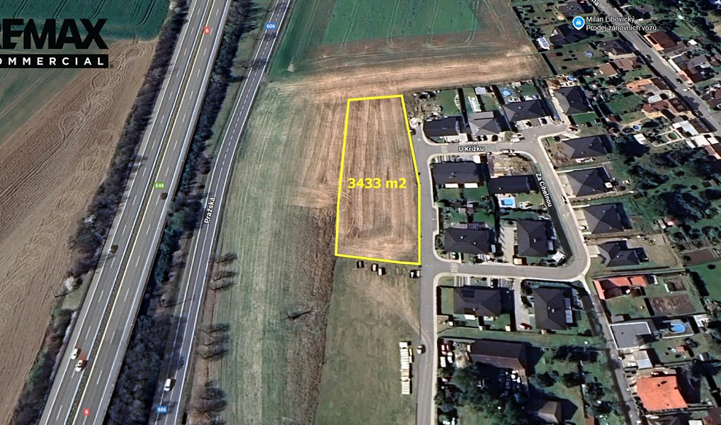 Prodej komerčního pozemku 3 433 m², Pletený Újezd – náhled fotky 2