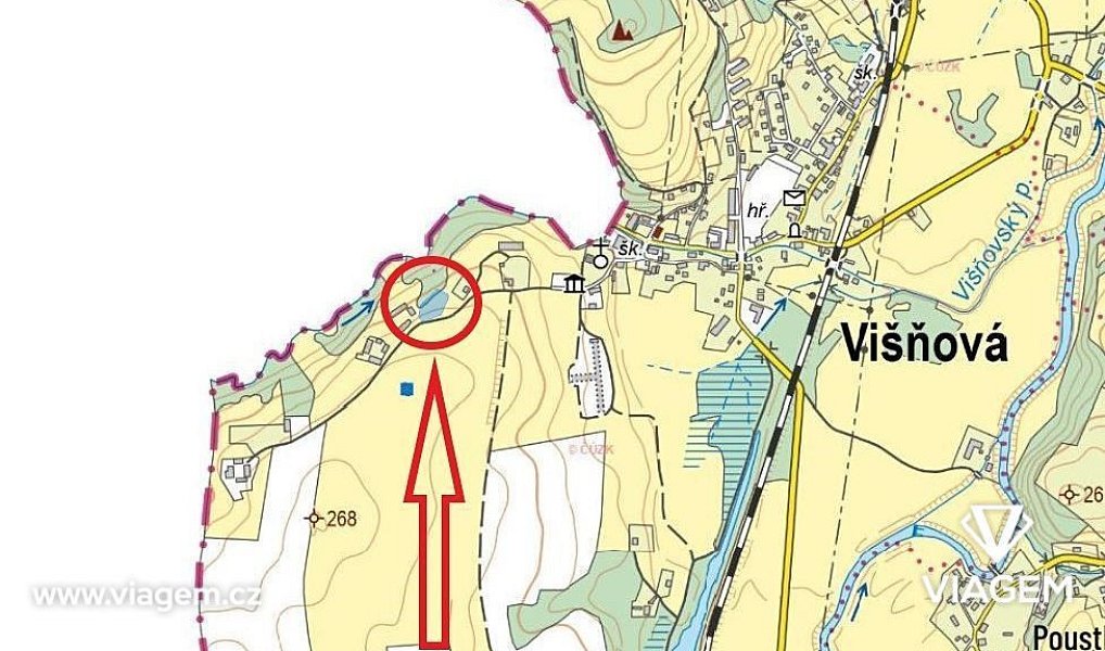 Prodej stavebního pozemku 961 m², Višňová – náhled fotky 3