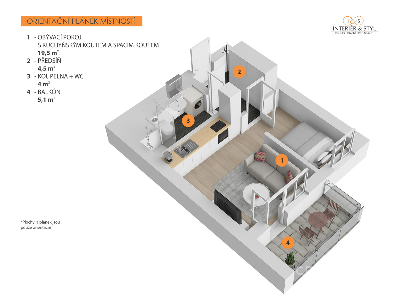 Prodej bytu 1+kk 30 m² – fotografie 2