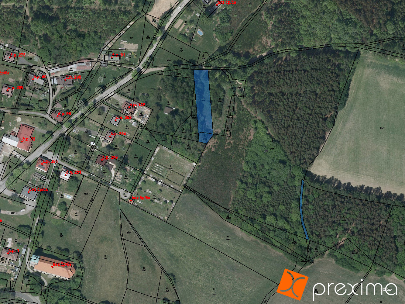 Prodej lesa 2 087 m²