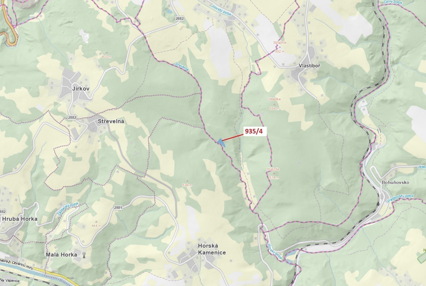 Dražba lesa 3 532 m²