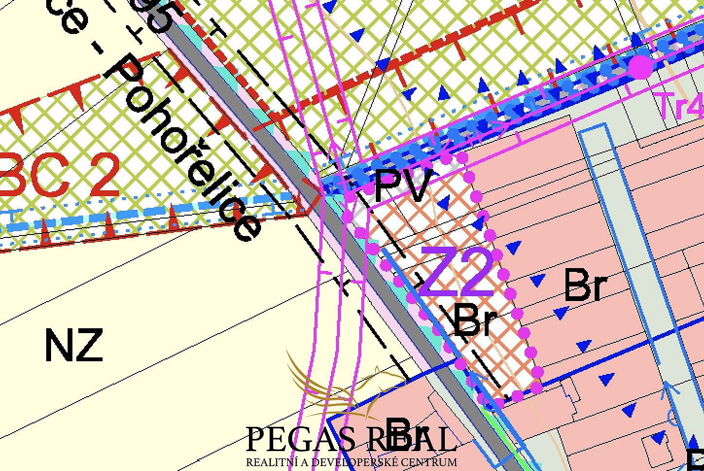 Prodej stavebního pozemku 627 m² – pohled 3