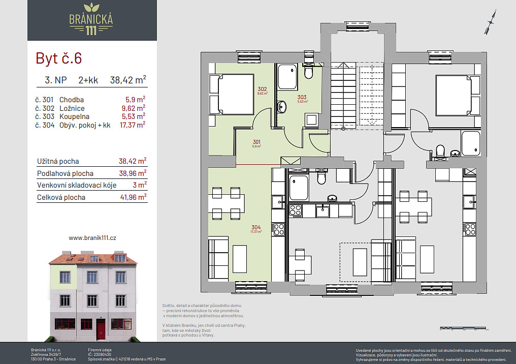 Prodej bytu 2+kk 38 m², Praha