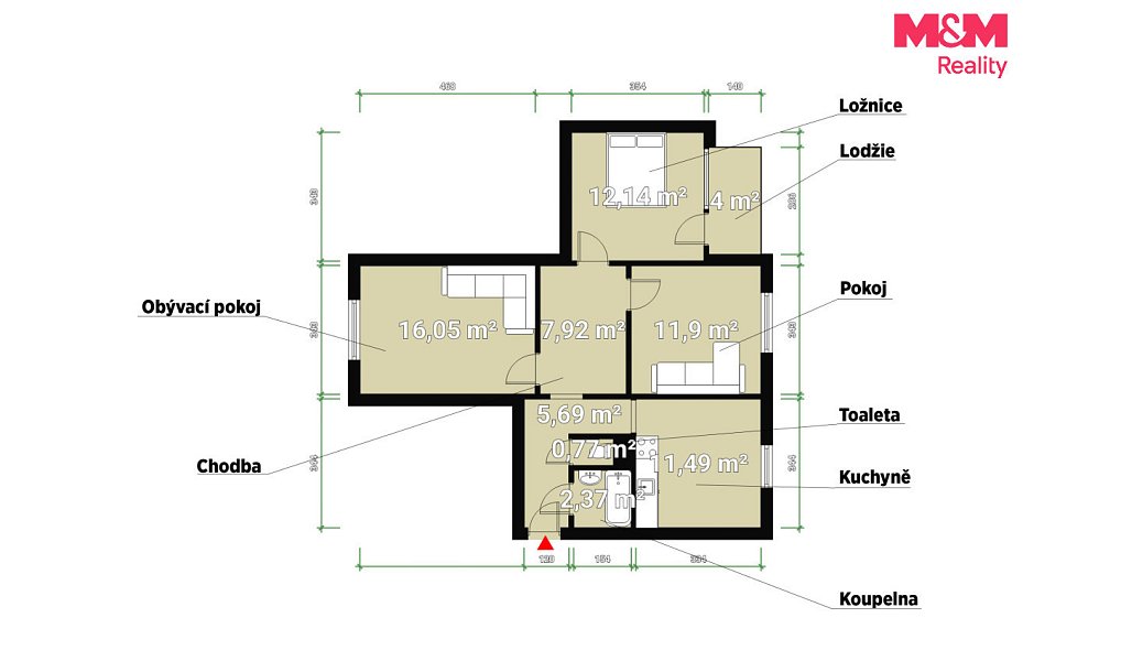Prodej bytu 3+1 75 m², Žlutice – náhled fotky 6