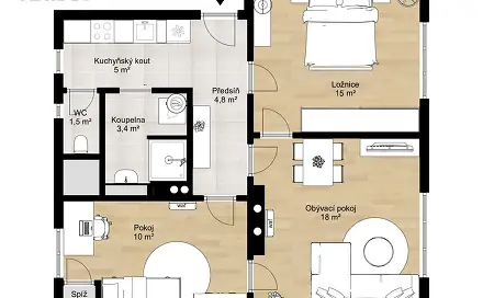 Prodej bytu 3+kk 66 m²