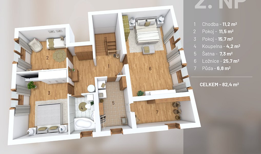 Prodej domu 182 m² s pozemkem 1 355 m², Všetaty – náhled fotky 21