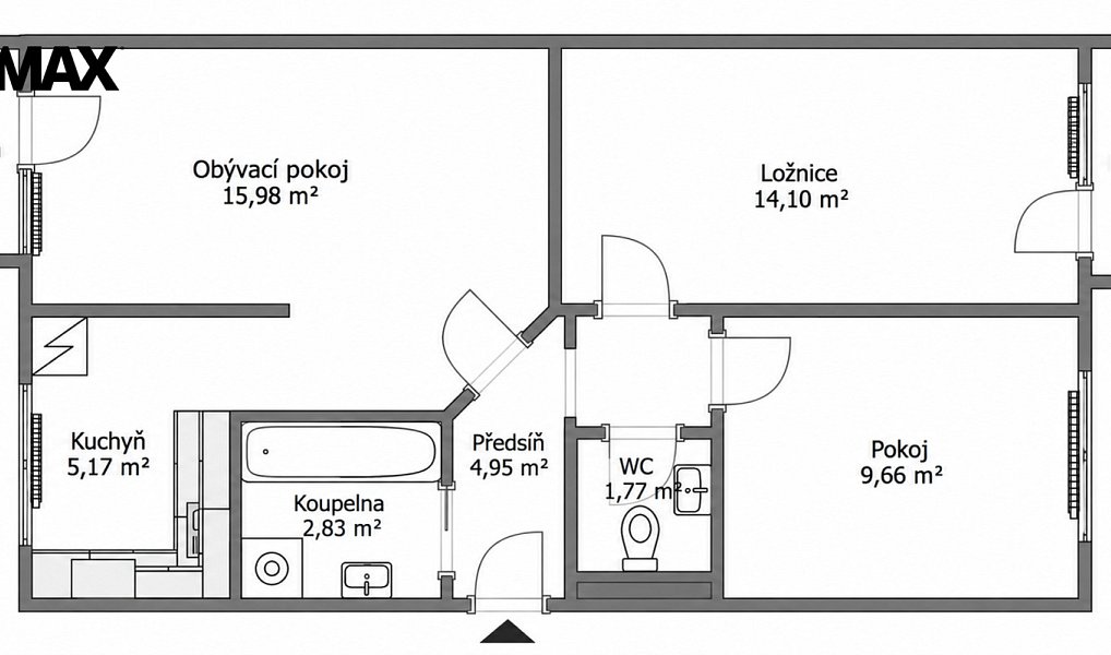 Prodej bytu 3+1 55 m², Milovice – náhled fotky 21