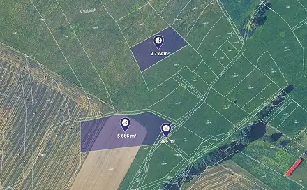 Prodej pole 8 744 m², Kbel, okres Plzeň-Jih