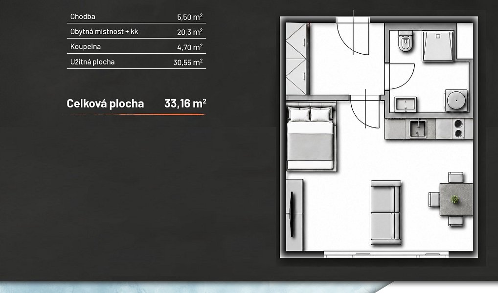 Prodej bytu 1+kk 33 m², Kolín – náhled fotky 6