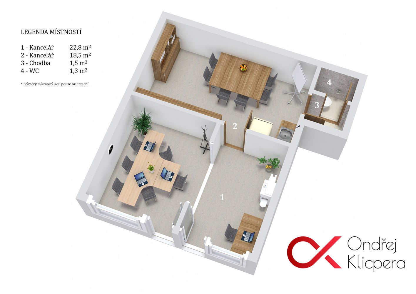 Pronájem kanceláře 44 m² – fotografie 2